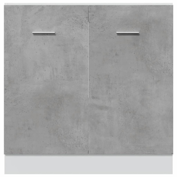 Armario debajo fregadero madera contrachapada gris 80x46x81.5cm M 5