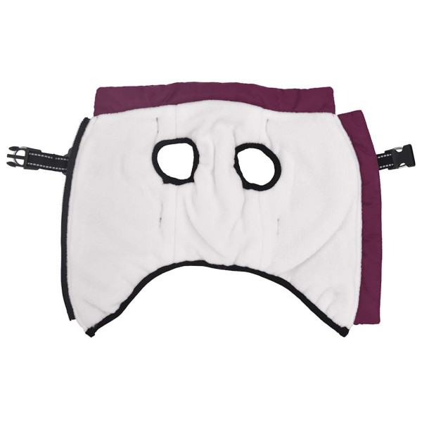 Abrigo para perro con arnes impermeable reflectante morado 2XL M 3