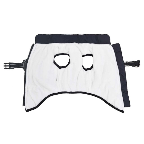 casaco de cães c/ arnês impermeável reflexivo azul-marinho L24 M 3