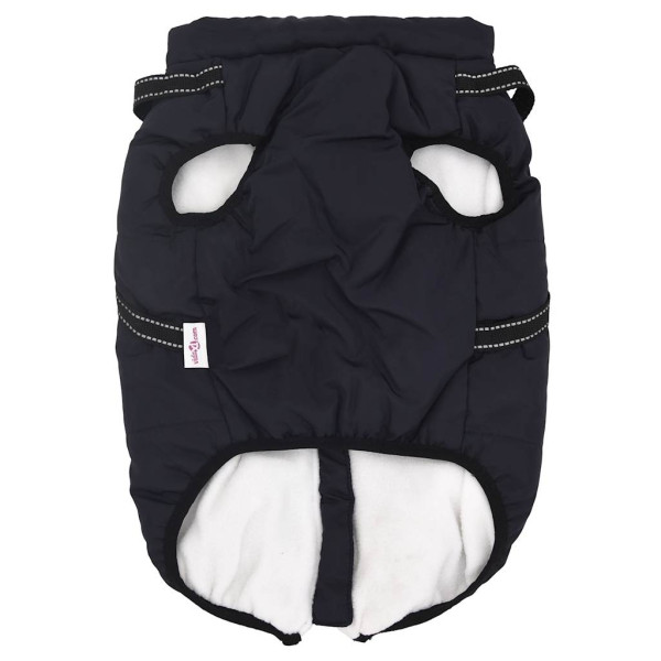 Abrigo perro con arnés impermeable reflectante 3XL azul marino M 5