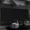 Protección salpicaduras cocina vidrio templado negro 100x40 cm 1