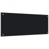 Protección salpicaduras cocina vidrio templado negro 100x40 cm 2