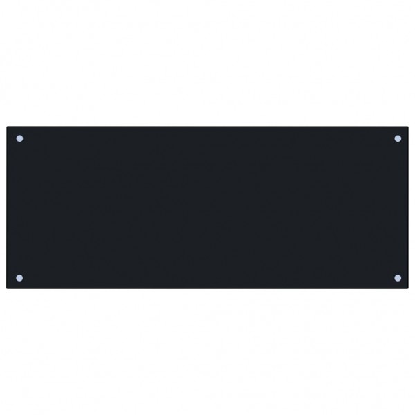 Protección salpicaduras cocina vidrio templado negro 100x40 cm M 3