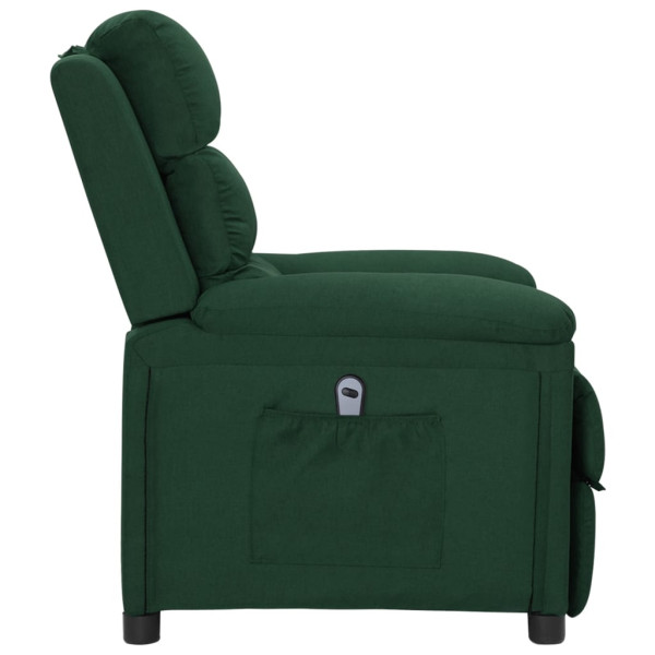 Sillón reclinable eléctrico tela verde oscuro M 4