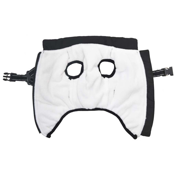 Abrigo para perro con arnés impermeable reflectante L negro M 3