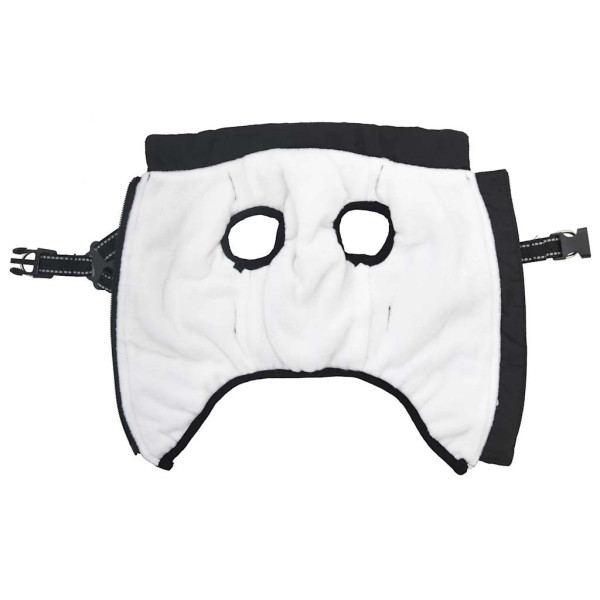 Abrigo para perro con arnés impermeable reflectante XL negro M 3