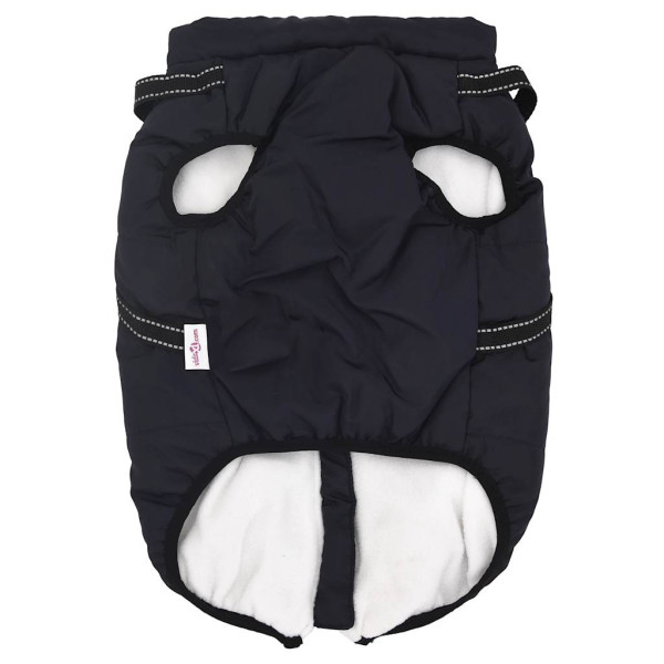 Abrigo perro con arnés impermeable reflectante 4XL azul marino M 5