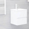 Armario para lavabo madera contrachapada blanco 41x38.5x45 cm 1