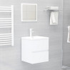 Armario para lavabo madera contrachapada blanco 41x38.5x45 cm 3