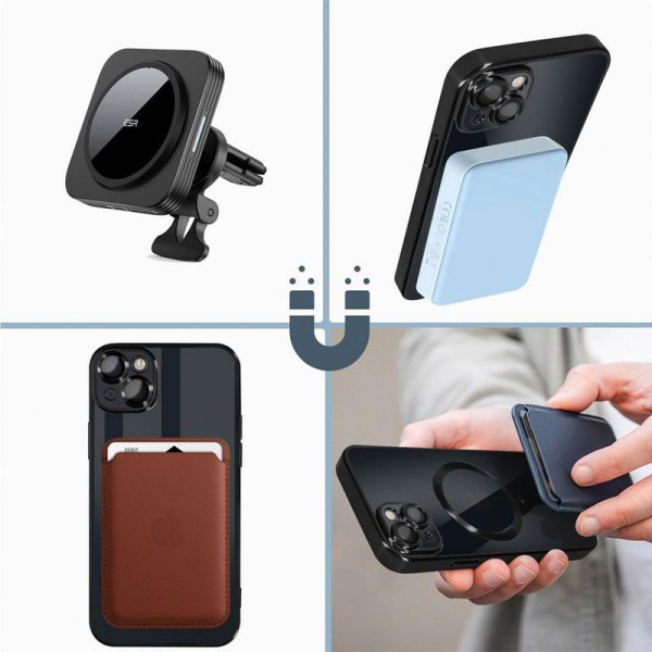 Carcasa COOL para iPhone 16 Plus Magnética Borde Negro M 5