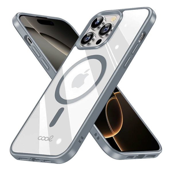 Carcaça COOL para iPhone 16 Pro Borde magnético prata M 4