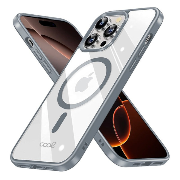 Carcaça COOL para iPhone 16 Pro Max Magnética Borde Plata M 2