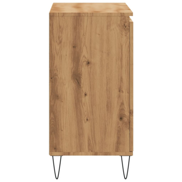 Aparador de madera de ingeniería roble artisan 104x35x70 cm M 5