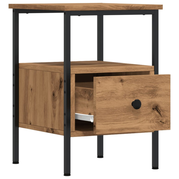 Mesitas noche 2 uds madera ingeniería roble artisan 34x36x50 cm M 5