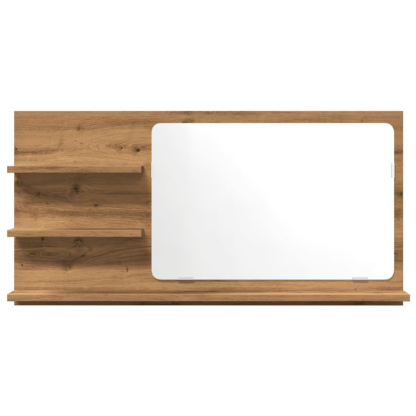 Espejo mueble baño madera ingeniería roble artisan 90x11x45 cm M 4