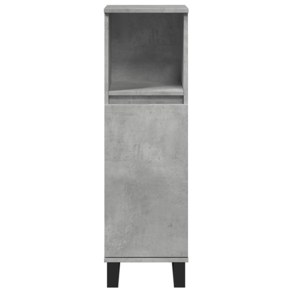 Armario de baño madera contrachapada gris hormigón 30x30x100 cm M 4