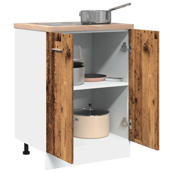 Armario inferior madera ingeniería envejecida 60x46x81.5 cm M 4