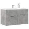 Mueble de lavabo madera ingeniería gris hormigón 90x38.5x46 cm 1