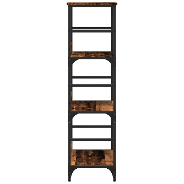 Estantería madera ingeniería madera envejecida 50x33x117.5 cm M 5