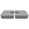 4 pcs conj. base para guarda-sol de suporte cruzado 100 kg PP 3