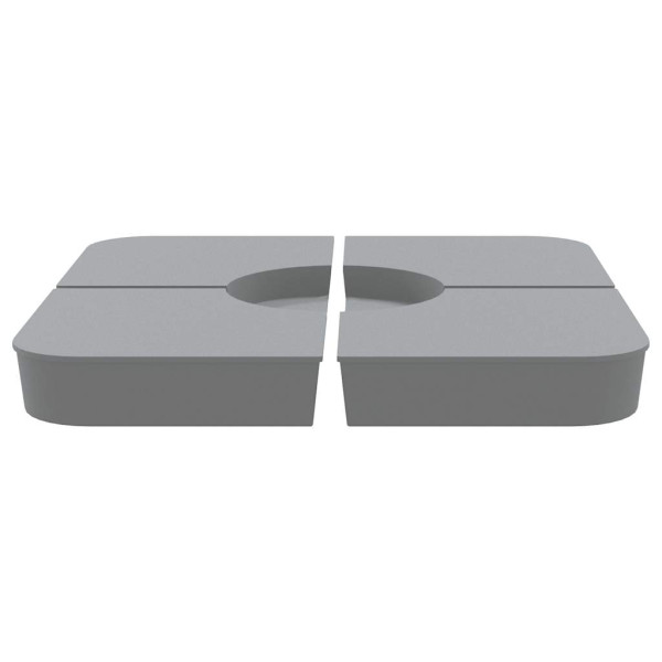 Juego bases de sombrilla 4 uds para parasol cruzado PP 100 kg M 4