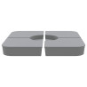 4 pcs conj. base para guarda-sol de suporte cruzado 100 kg PP 4