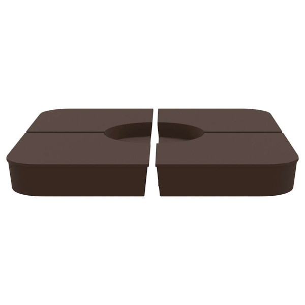 4 pcs conj. base para guarda-sol de suporte cruzado 100 kg PP M 4