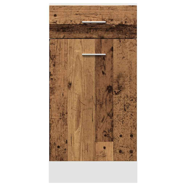 Armario inferior cajón cocina madera envejecida 40x46x81.5cm M 4