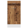 Armario inferior cajón cocina madera envejecida 40x46x81.5cm 4
