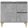 Mueble de lavabo madera ingeniería gris hormigón 65x33x60 cm 4
