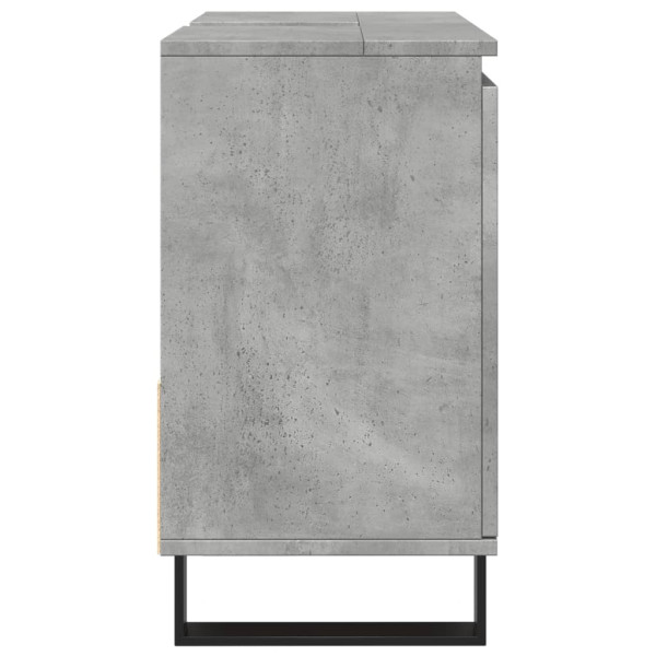 Mueble de lavabo madera ingeniería gris hormigón 65x33x60 cm M 5