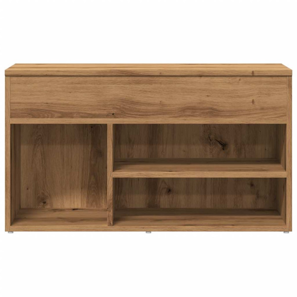 Banco zapatero madera de ingeniería roble artisan 80x30x45 cm M 4