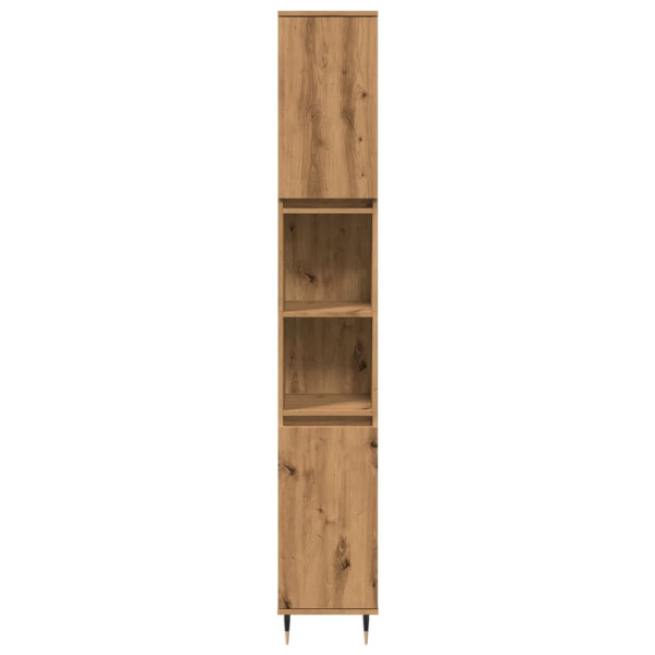 Armario de baño madera contrachapada roble artisan 30x30x190 cm M 4