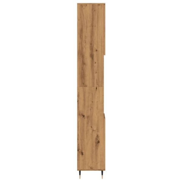 Armario de baño madera contrachapada roble artisan 30x30x190 cm M 5