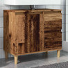 Armario de lavabo baño madera ingeniería envejecida 65x33x60 cm 1
