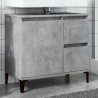 Mueble de lavabo madera ingeniería gris hormigón 65x33x60 cm 1