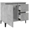 Mueble de lavabo madera ingeniería gris hormigón 65x33x60 cm 5