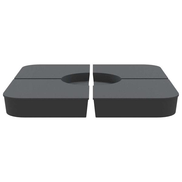 4 pcs conj. base para guarda-sol de suporte cruzado 100 kg PP M 3