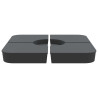 4 pcs conj. base para guarda-sol de suporte cruzado 100 kg PP 3