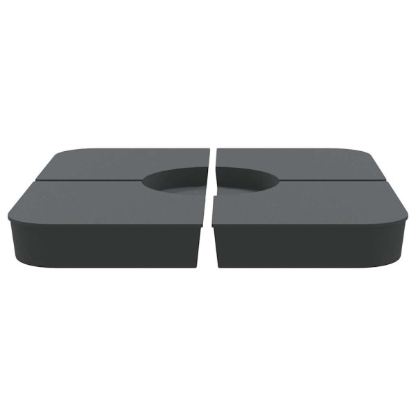 Juego bases de sombrilla 4 uds para parasol cruzado PP 100 kg M 4
