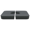 4 pcs conj. base para guarda-sol de suporte cruzado 100 kg PP 4