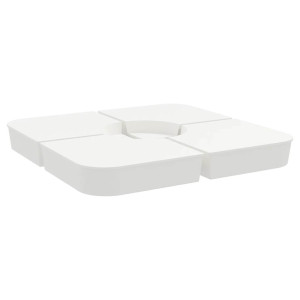 Juego bases de sombrilla 4 uds para parasol cruzado PP 100 kg H