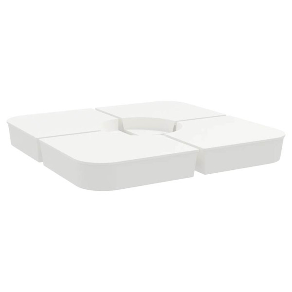 4 pcs conj. base para guarda-sol de suporte cruzado 100 kg PP M 2