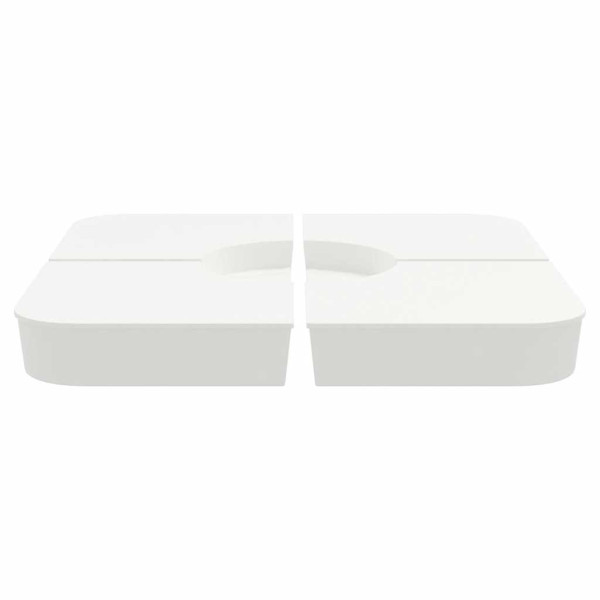 4 pcs conj. base para guarda-sol de suporte cruzado 100 kg PP M 3