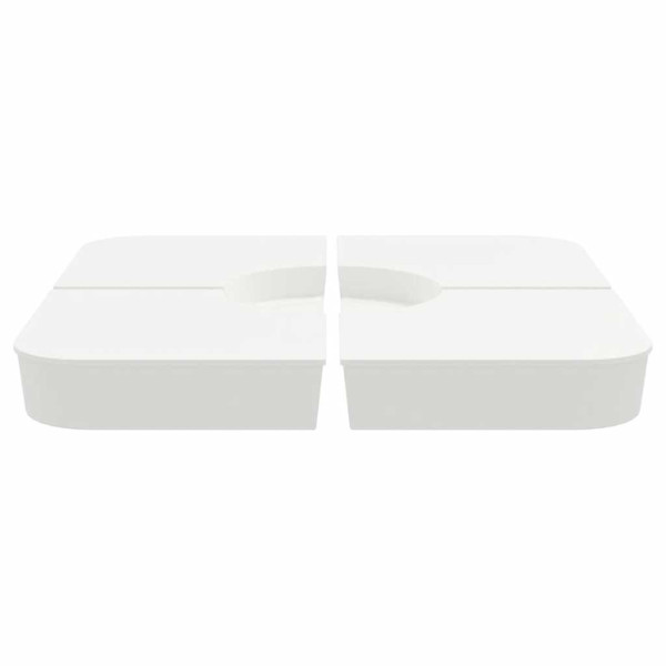 4 pcs conj. base para guarda-sol de suporte cruzado 100 kg PP M 4