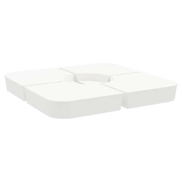 4 pcs conj. base para guarda-sol de suporte cruzado 100 kg PP M 5