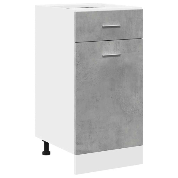Armario inferior cajón contrachapada gris hormigón 40x46x81.5cm M 2