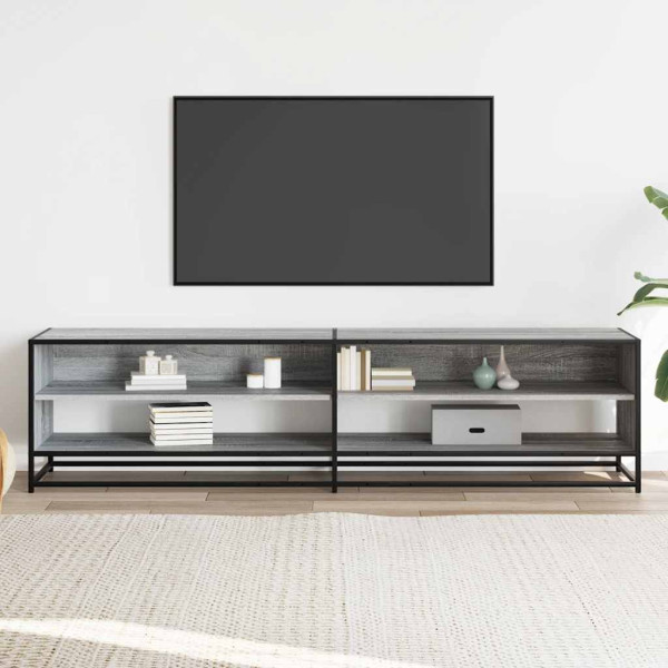 Mueble de TV madera de ingeniería gris Sonoma 180.5x40x46 cm M 3