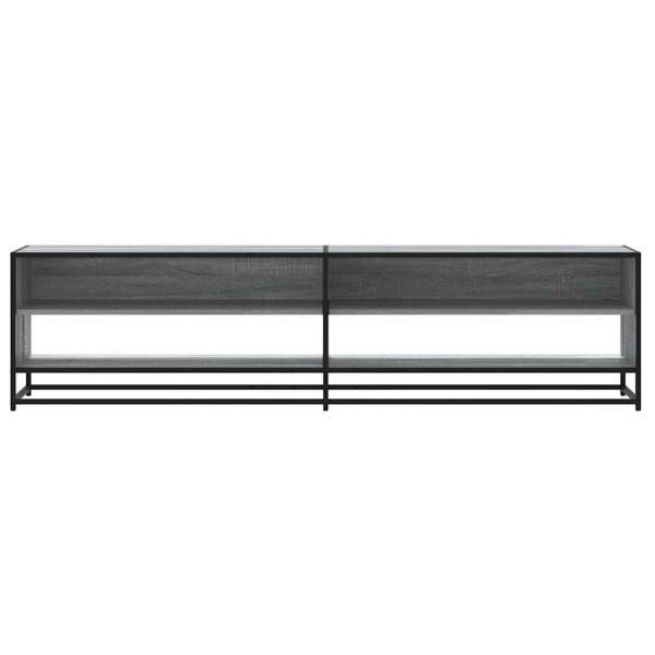 Mueble de TV madera de ingeniería gris Sonoma 180.5x40x46 cm M 4