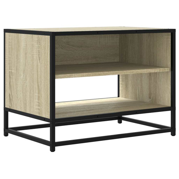 Mueble TV metal y madera ingeniería roble Sonoma 61x40x46 cm M 2
